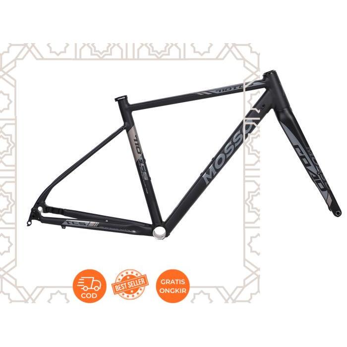 Mosso 710TCS Frame Set Sepeda Road Bike Disc [700C] Frame Sepeda Balap - Black Gold, 530 -Eclips