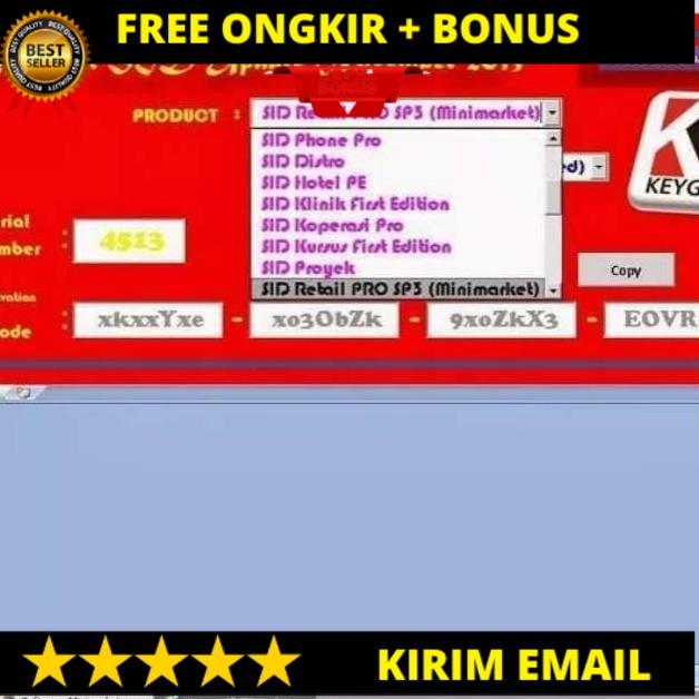 Program software aplikasi 20 macam SID plus Keygen