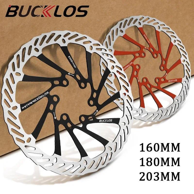 BUCKLOS Rotor Rem Cakram Hidrolik Sepeda MTB Ultralight 160/180/203mm untuk Sepeda Gunung, Jalan Ray