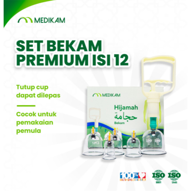 *Ready Stock* Medikam Hijamah Bekam Set (Isi 12 Kop)(Pamp Bekam) Hijamah Alat Kop Bekam Cupping