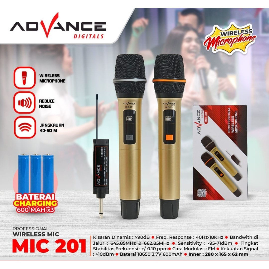 Terbaru Mic Wireless 201 Advance/Mic advance MIC201