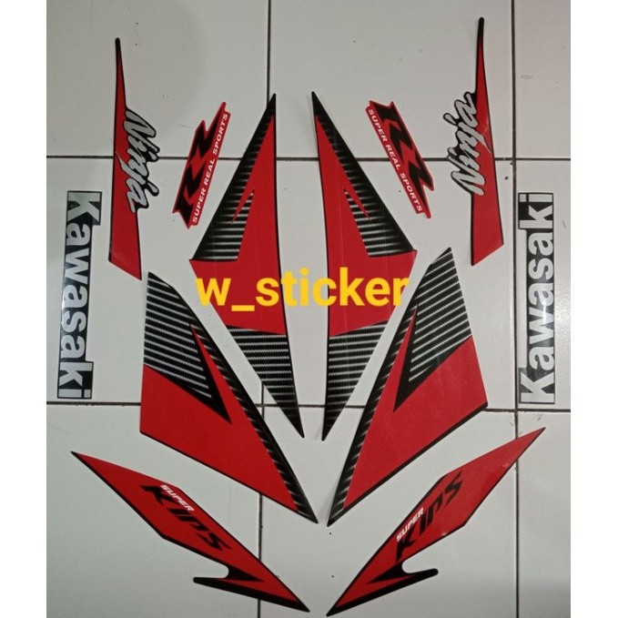 Striping Stiker Kawasaki Ninja RR New 2014 Merah