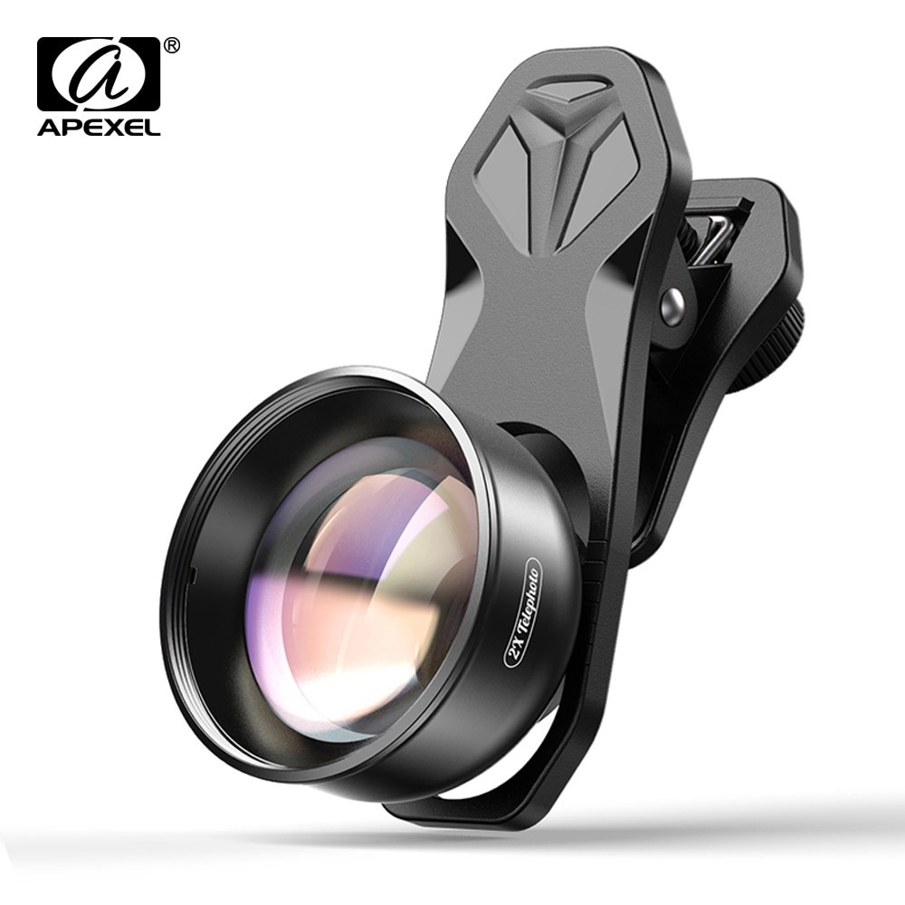 APEXEL 2X HD Lensa teleskop universal profesional untuk potret telefoto zoom + filter bintang CPL un