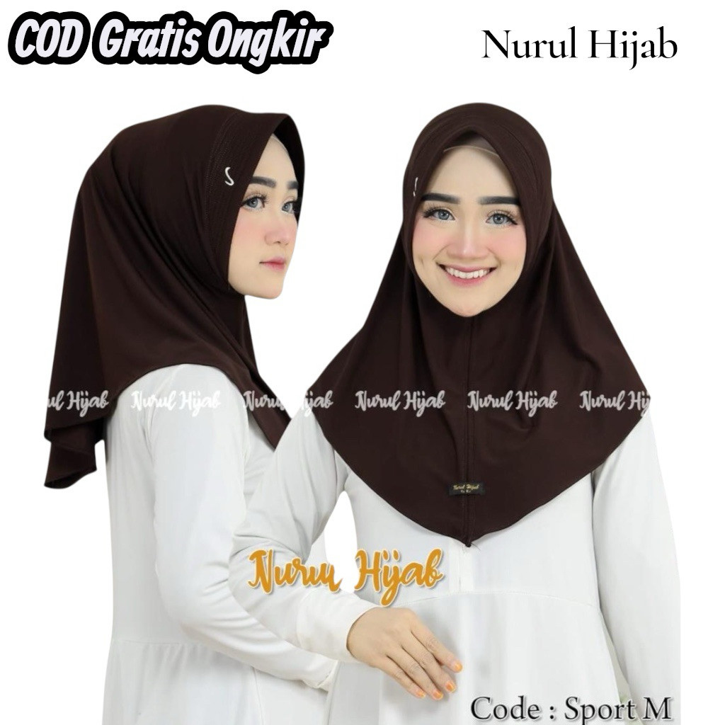 BILA JAYA - BERGO SPORT M PET LOGO HAMIDAH PREMIUM HIJAB INSTAN DAILY / OLAHRAGA / SEKOLAH MENUTUP D