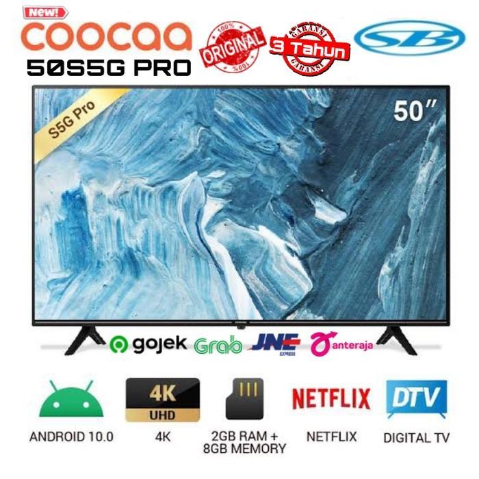 COOCAA LED TV 50 inch 50S5G PRO SMART TV ANDROID 10 UHD 4K 50" DIGITAL