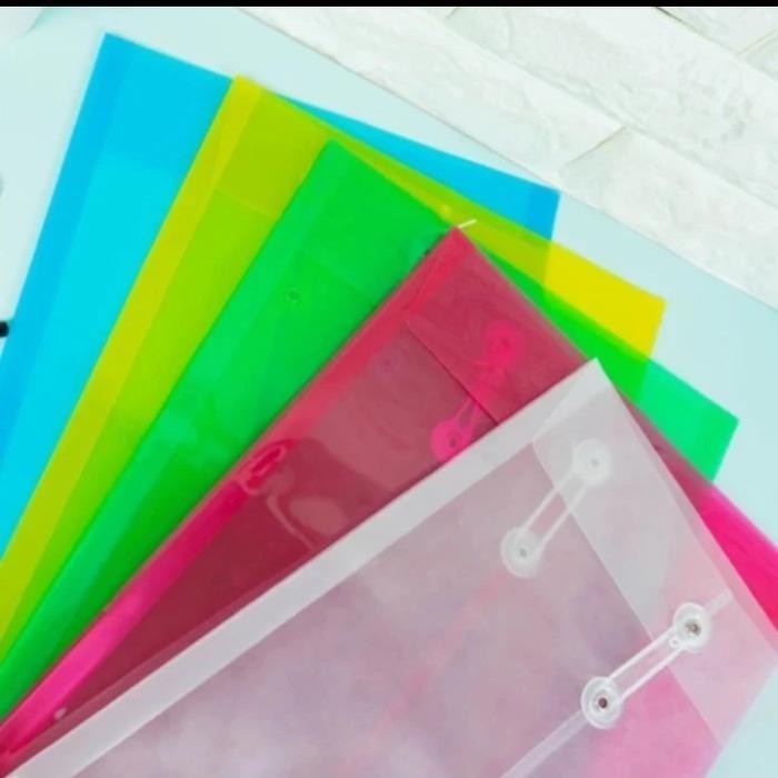 map tali plastik folio/map plastik tali folio murah - biru