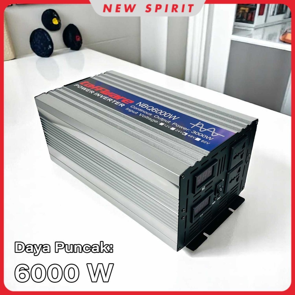 TAFFWARE Power Inverter Mobil Pure Sine Wave DC 48V to AC 220V 6000W - NBQ6000W
