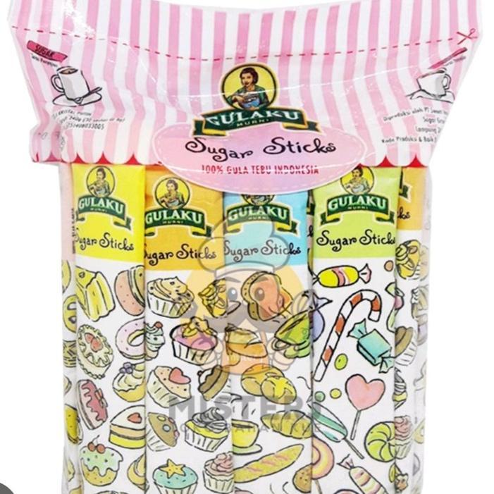 GULAKU SUGAR SACHET / STICK 8GR 250cs - 100% Gula Tebu Indonesia - Hade Groceries - gulaku stick