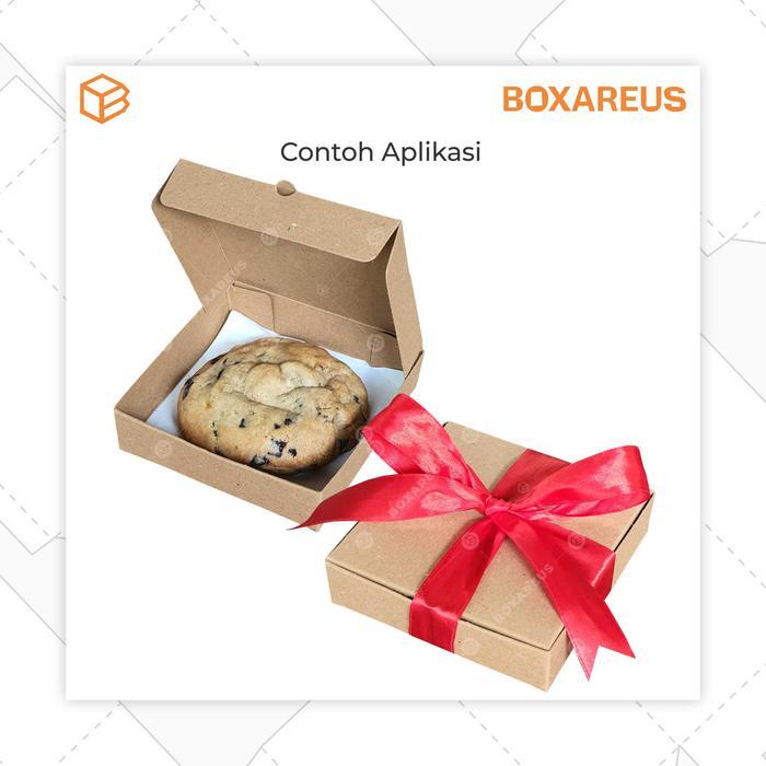 Promo Box Dus Kotak Kemasan, Packaging Masker, Gift Cookies Kue | GB031212 Brown - Polos Terlaris