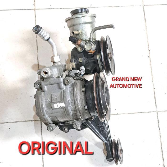 BREKET POMPA POWER STEERING KOMPRESOR AC SET KIJANG KAPSUL EFI 1.8 ASLI TERLARIS
