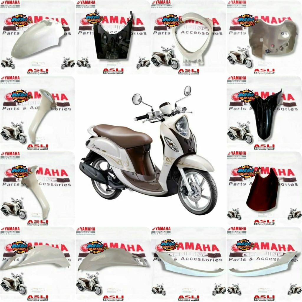 BODY BODI HALUS FULL SET FINO 125 ( 2016) WHITE CREEM ORIGINAL YGP