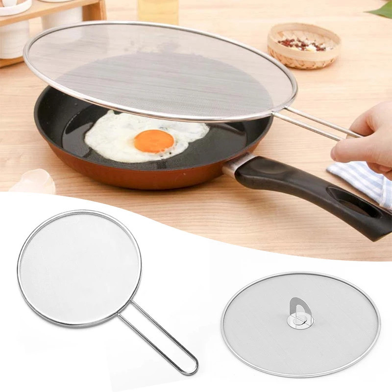 Cooking Frying Stainless Steel Anti Splatter Guard Oil Net Grease Splatter Screen Pan Mesh Guard Scr