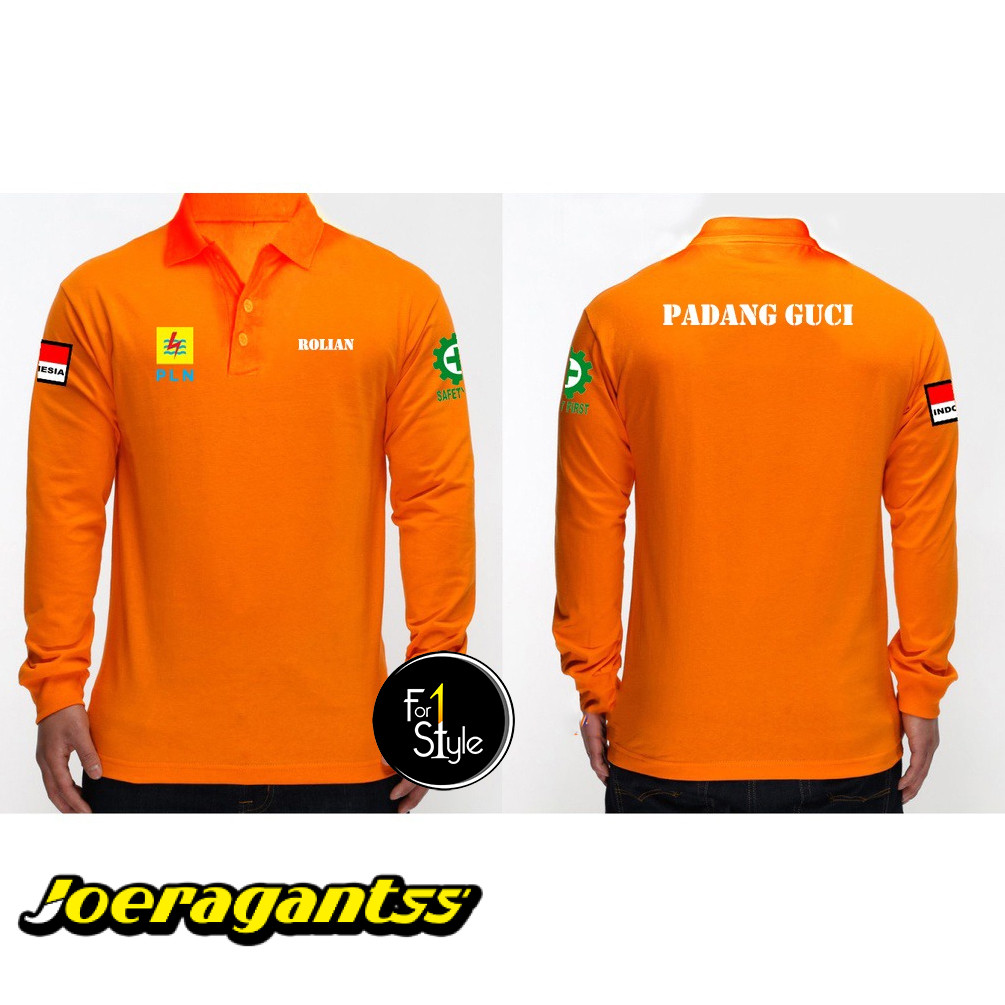 TYPE 11 KAOS modeDepan LOGO PLN - BAJU PLN dan logo safety first