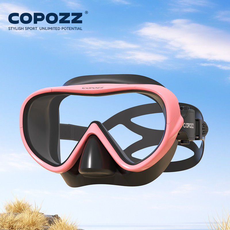COPOZZ Diving Mask Full Face HD Anti Fog Scuba Full Vision Mask Underwater Snorkel Mask Set Swimming