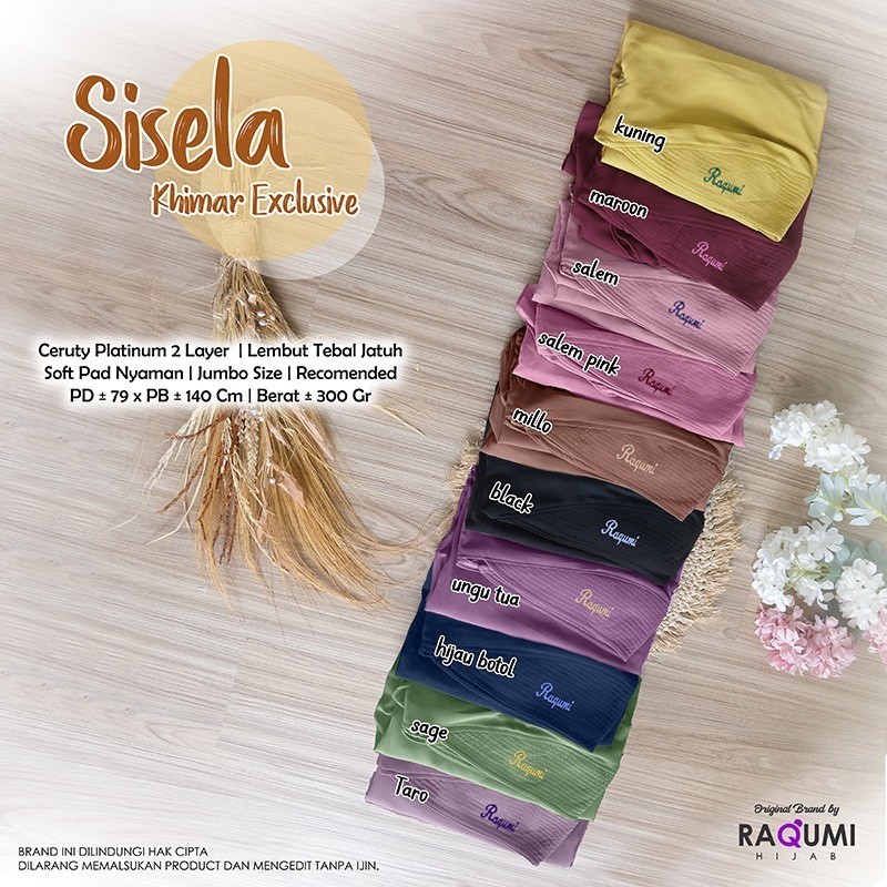 1101   Sisela Premium Khimar Original Raqumi Sisela Jumbo Raqumi Khimar Jumbo Sisela Raqumi Khimar J