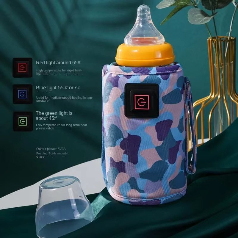 1Set Tas Penghangat Botol Susu Bayi Portable Travel Cup Warmer Usb Heater Infant Feeding Bottle