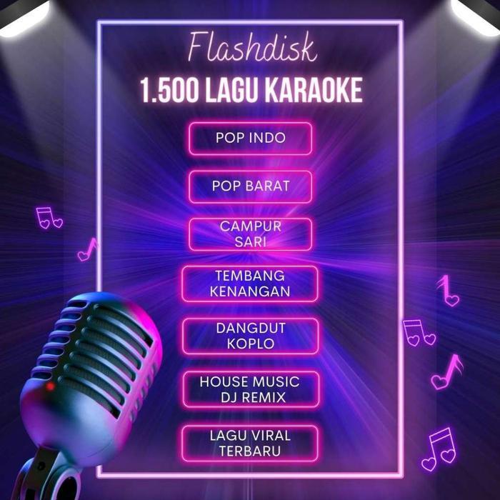 Flashdisk Karaoke 32 GB 1500+ Lagu Bonus OTG dan Holder HP