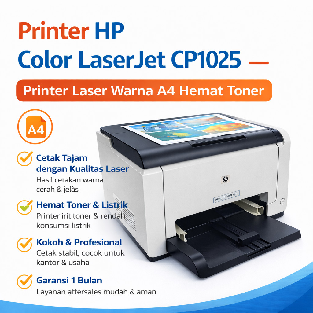 Printer HP Color LaserJet CP1025 – Printer Laser Warna A4 Hemat Toner