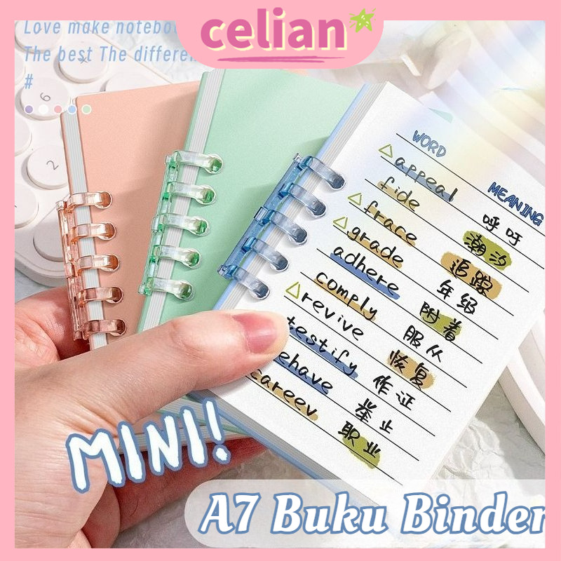 A7 Mini Day Planner / Loose-leaf Notebook Portable Pocket Notebook Notepad/Notebook Loose-leaf Noteb