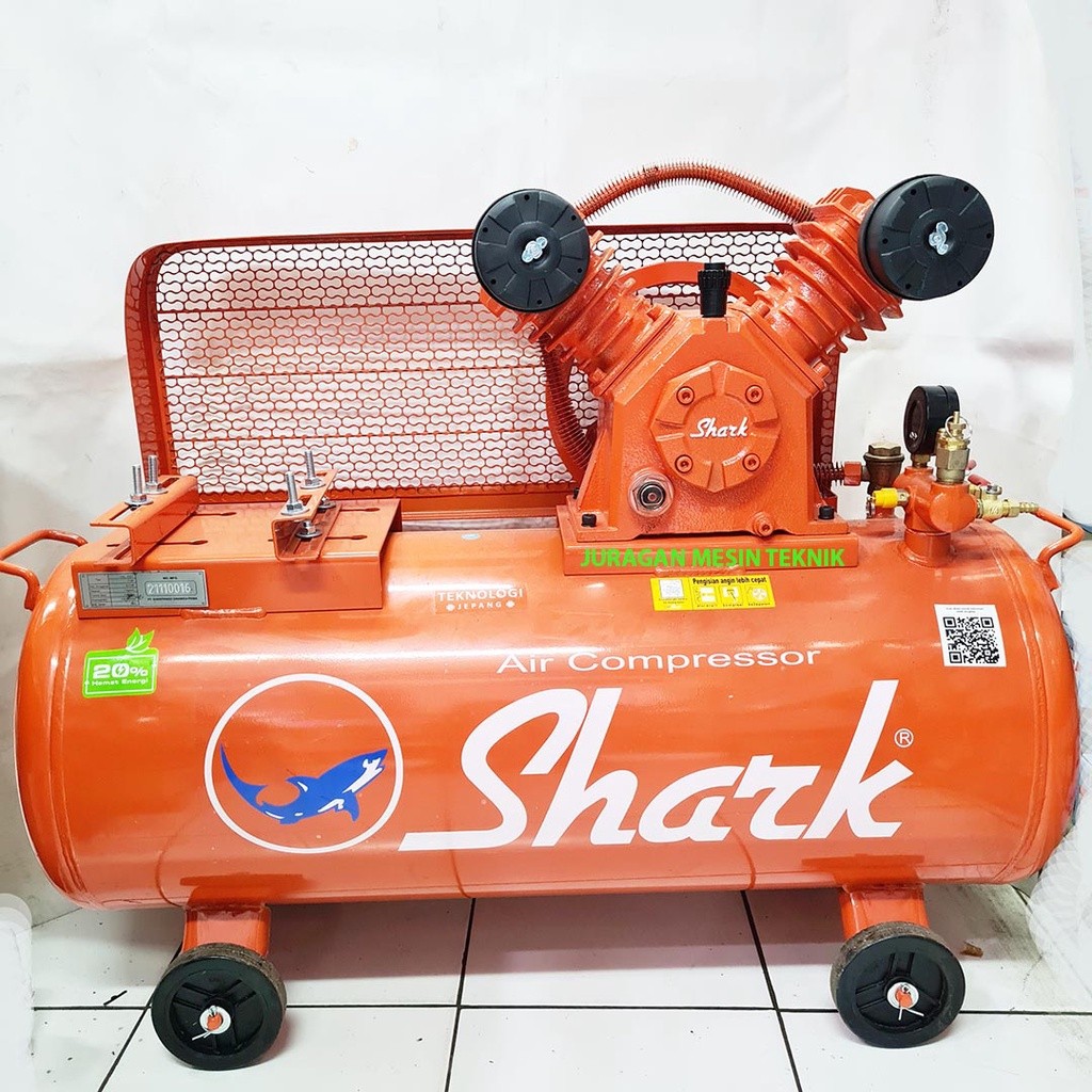 Mesin Kompresor SHARK 1 HP Unloading Tabung Tanpa Mesin Penggerak