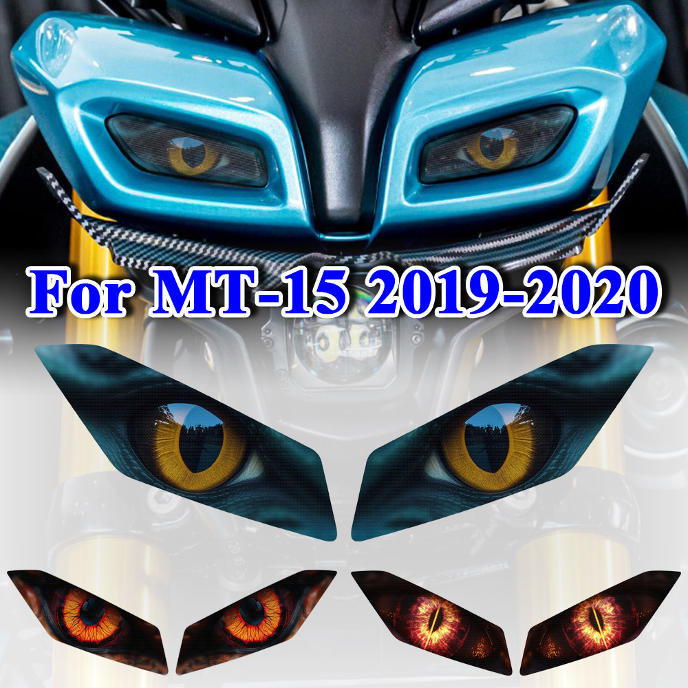 For Yamaha MT-15 MT 15 MT15 2019-2020 Motorcycle Headlight Stickers Protection Motorbike Head Lamp G