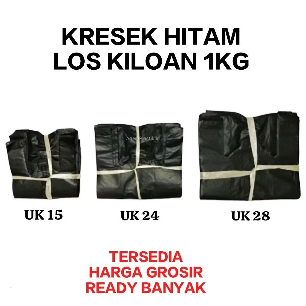 Kresek Hitam Kiloan Plastik Kresek Los Hitam 1kg Besar Sedang Kecil
