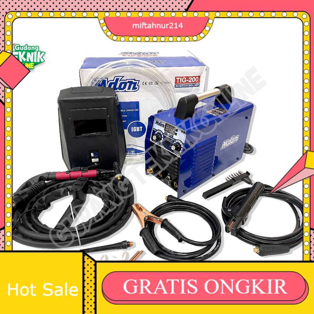 Mesin Las Argon TIG200 MDON MMA / Mesin Las Listrik TIG 200 Trafo Travo Trapo Las - Invereter Weldin