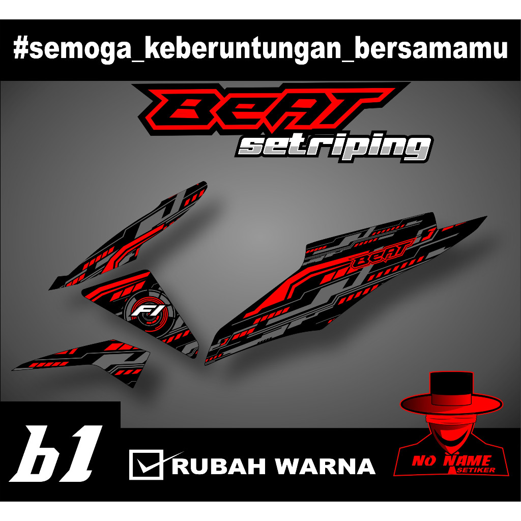 Striping Semi Full Setiker Stiker Beat Fi 2013-2015 Variasi Stiker Motor Honda Setriping Beat