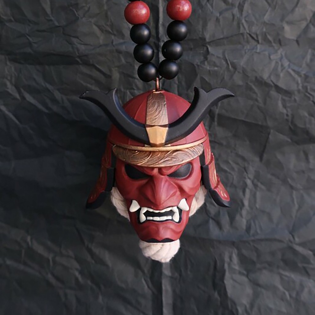 Samurai Kabuto Helmet Hannya Japanese Oni Car Rear View Mirror Charm Car accessories Rear View Mirro