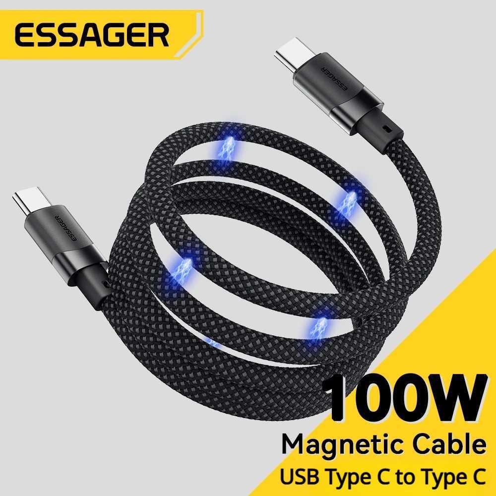 Heyha ESSAGER Kabel Data USB Type C to Type C Magnetic Fast Charging 100W