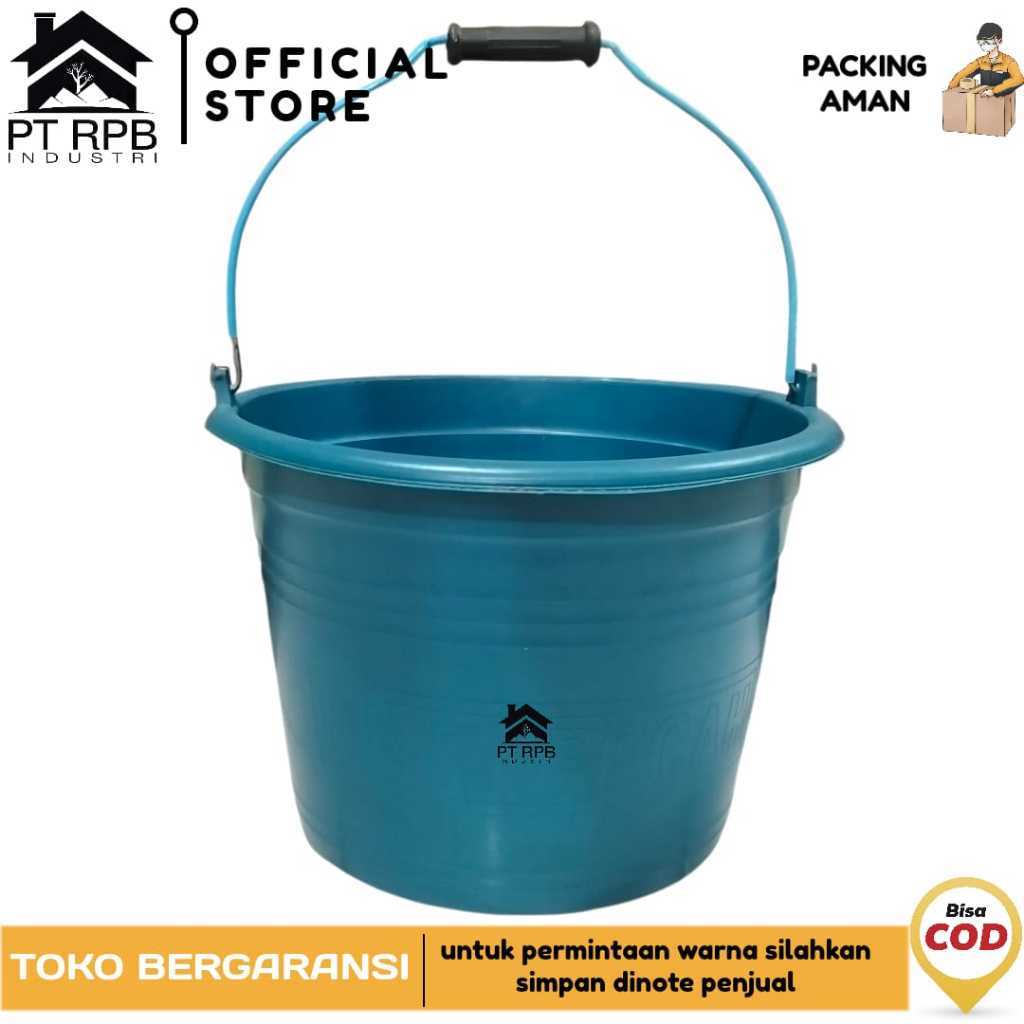 [1PCS] Ember Besar Plastik Coran Anti Pecah Biru Hitam