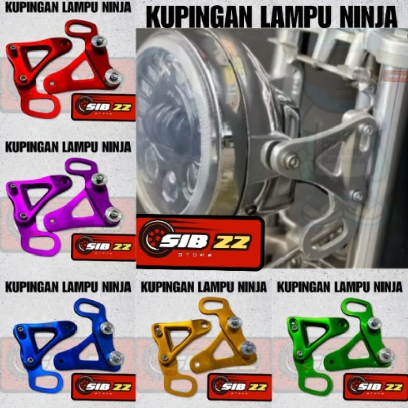 Breket breket bracket lampu ninja ss ninja r kupingan lampu depan ninja ss ninja r cnc