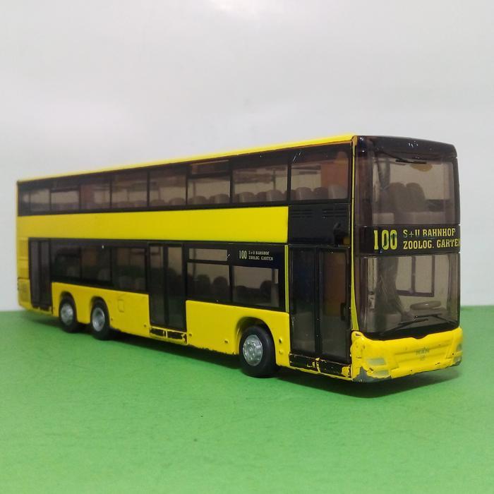 Diecast Siku Bis Tingkat Man Double Decker City Bus 1:87