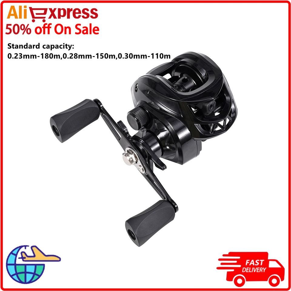 Baitcasting Fishing Reel 7.2/1 Gear Ratio 12LB Max Drag Fishing Tools FOR Saltwater Freshwater Baitc