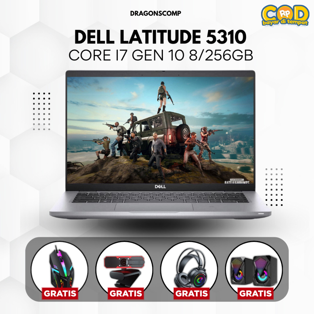 Laptop Dell Latitude 5310 Core i5 Gen 10 Ram 8/256GB - Laptop Second Bergaransi
