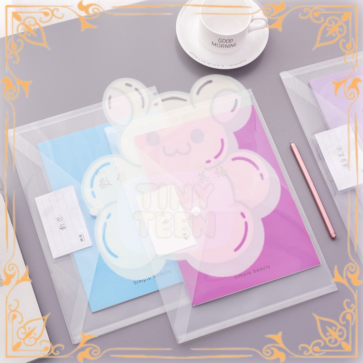 TINY TEEN Map plastik kancing folio/f4 /map kancing punggung grosir murah S-PO040