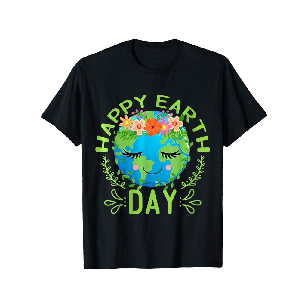 Kaos Hari Bumi - Desain Planet berbentuk hati yang lucu, Selamat Hari Bumi - Kaos Hemat Planet untuk
