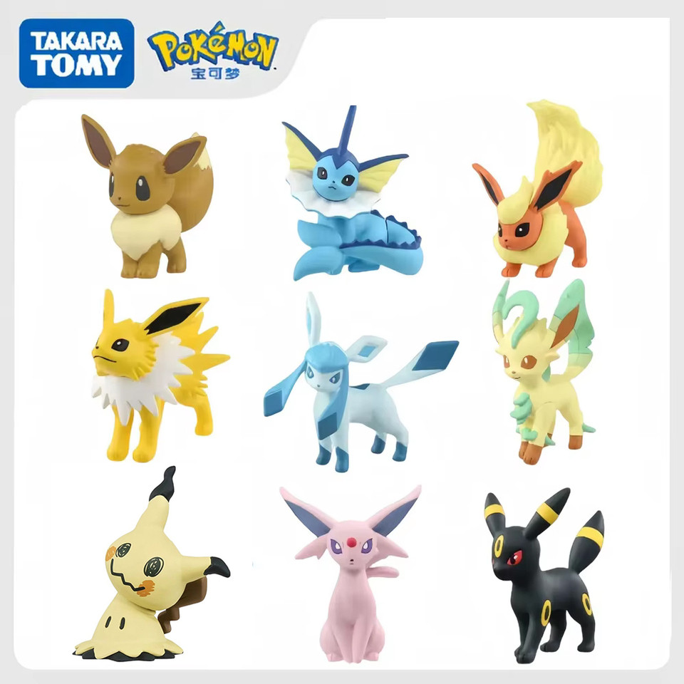 Genuine Pokémon Figure Anime Ibrahimovic Family Cartoon MS Series Figure Model Mini Dolls Toys Gifts