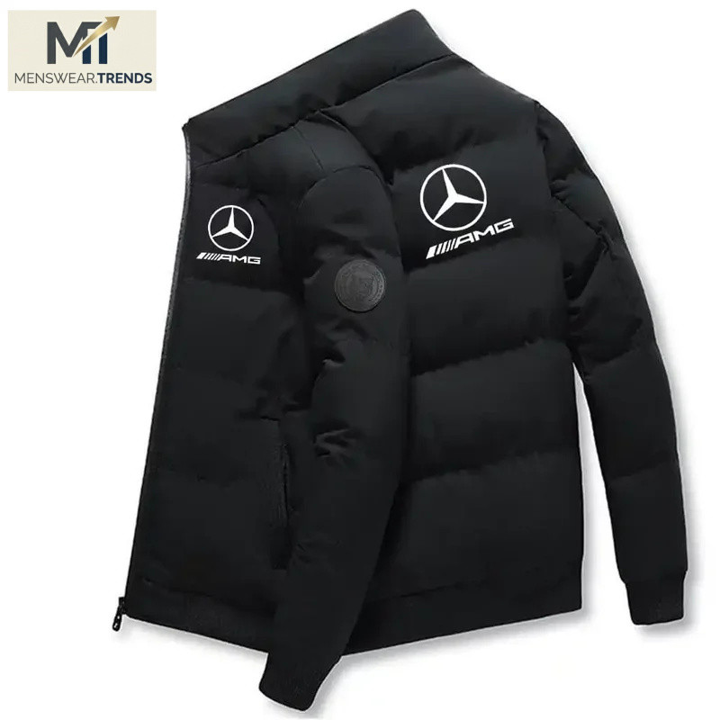 Jacket Mercedes-Benz winter short cotton-padded , floral cotton , Korean-style fashionable thickened