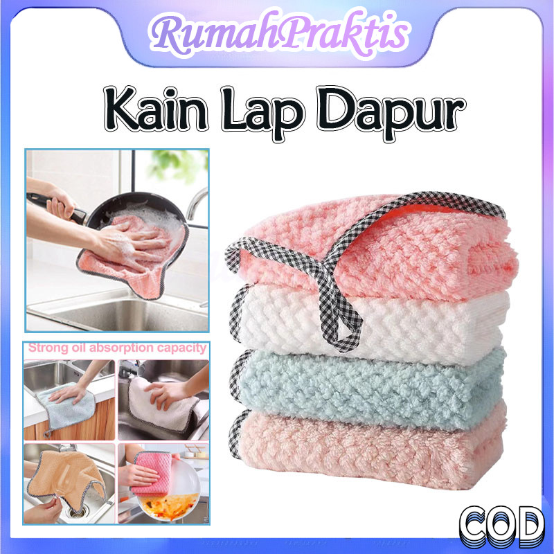 kain lap tangan gantung lap microfiber lembut serbaguna/kain lap tangan gantung lap microfiber lembu