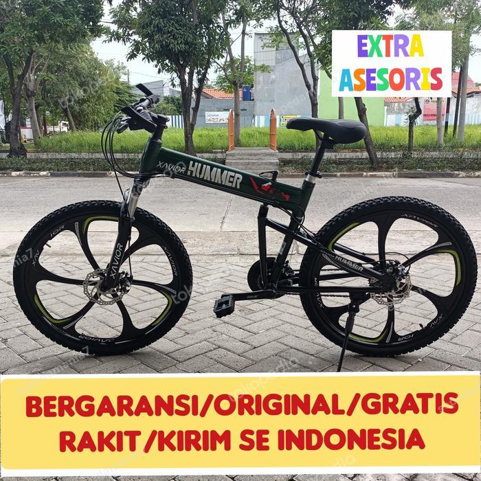 sepeda gunung lipat 26" XAVIOR HUMMER Alloy 3x 9 SPEED ORIGINAL