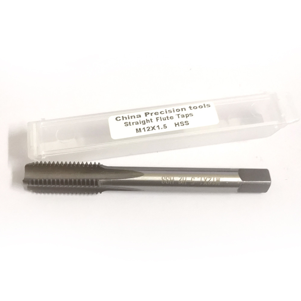 HSS Metric thread tap M12 Right hand Fine screw straight taps left thread machine tap m12x15 m12x125