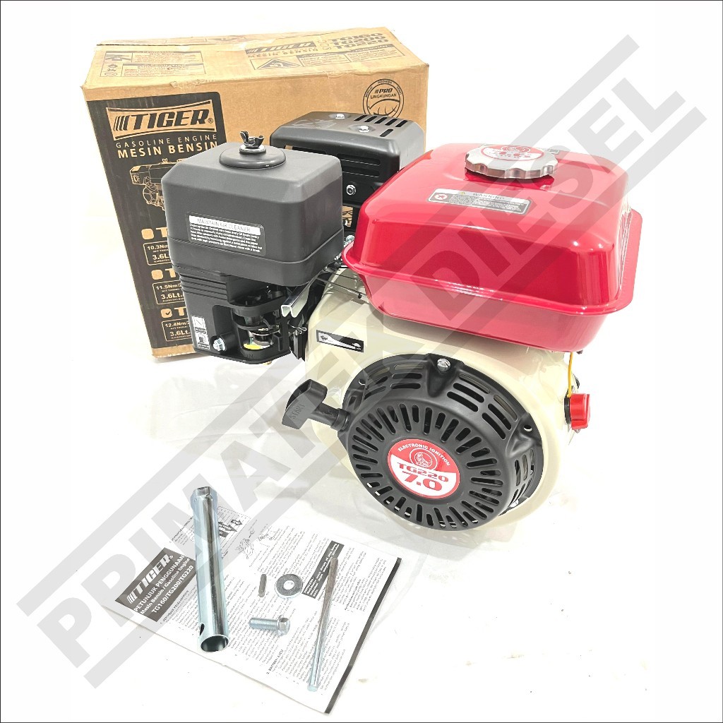 (TIGER TG220) Engine 7.5Hp TIGER TG220 4Tak / Engine Gasoline Bensin Penggerak Mesin 4 Tak 7.5 Hp TI