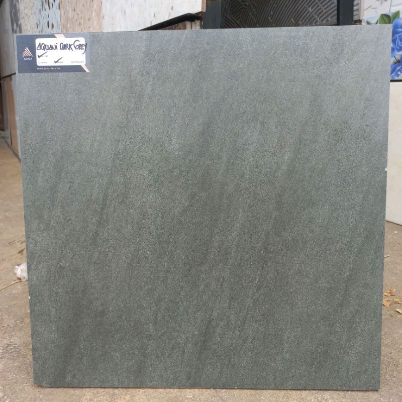 Granit Lantai Carfot 60x60 Aquani Dark Grey Slip Stop | Doff | Matte Product Arna