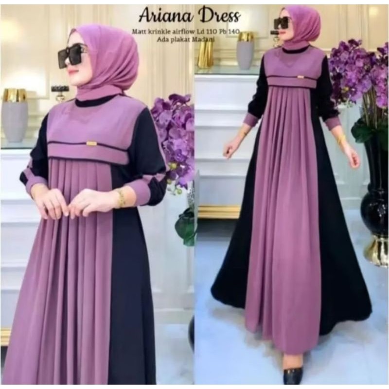 SETRAMALL    Dress Gamis Wanita Ariana Zahra Muslimah Model Terbaru 2025