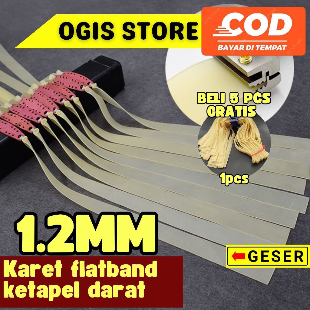 Karet Ketapel Flatband 1.2mm Karet Ketapel Darat