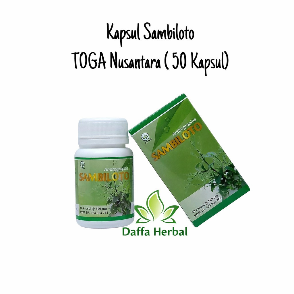 Sambiloto Toga Nusantara 50 Kapsul BPOM Original 100%