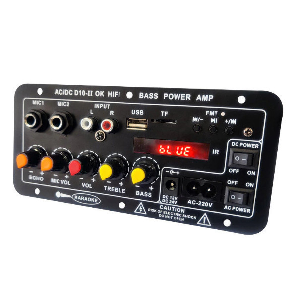 Amplifier D-10 Power Amplifier Stereo model D10 - Power Amplifier Bluetooth Mic echo karaoke POWER D