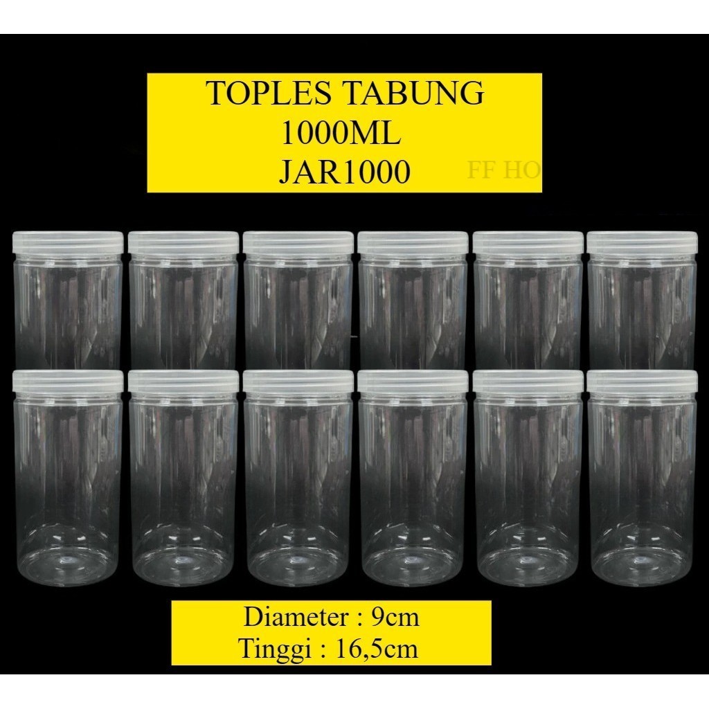 (HARGA GROSIR ) TOPLES TABUNG 1000ML / JAR1000