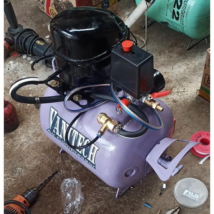 (REKOMENDASI) KOMPRESOR RAKITAN OTOMATIS DILENGKAPI CHECK VALVE + SEFTY